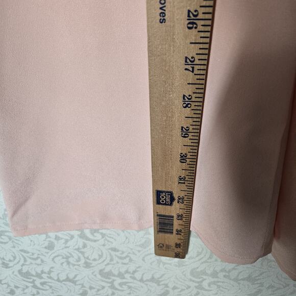 VTG Together 2 Pc Set Tie Front Top Maxi Skirt sz 16 Peach Satin Shimmer - Picture 12 of 16